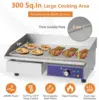 Commercial Griddle, 22" Electric Griddle 2000W, Cast Iron Griddle, Stainless Steel Frame, 122℉-572℉ Adjustable Temperature Contr 2