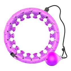 24 - Section Adjustable Smart Weighted Hula Hoop for Fitness & Waist Massage (PURPLE)