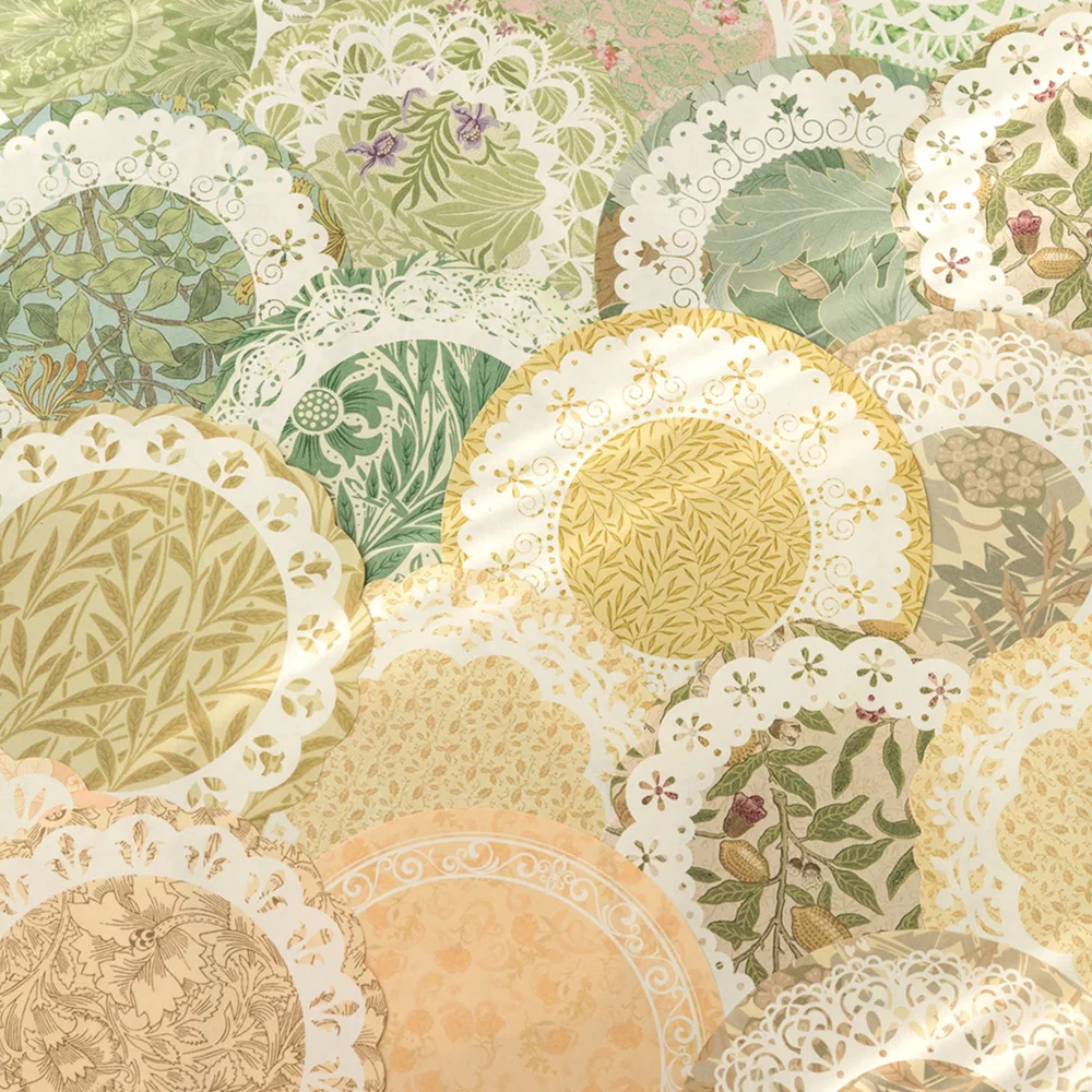 30 pcs Vintage lace material paper Creativity Decorative Hand Account Diary Album Journal notebook Collage material