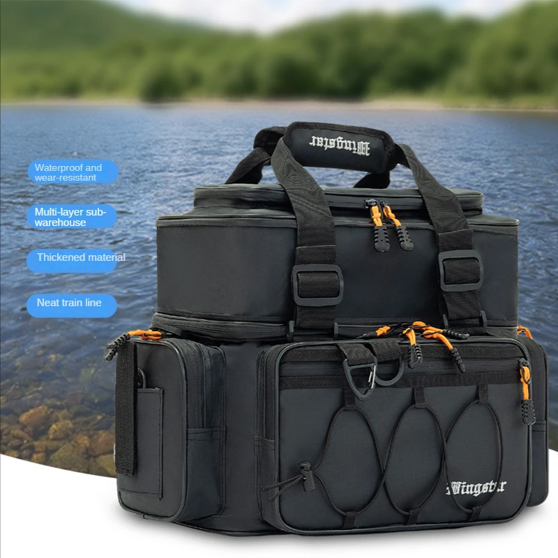 Multifunctional Fishing Bag Fishing Tackle Bag Fish Lures Gear Storage  Waist Pack Fishing Rod Bag Shoulder Backpack Pesca Bolsa - AliExpress