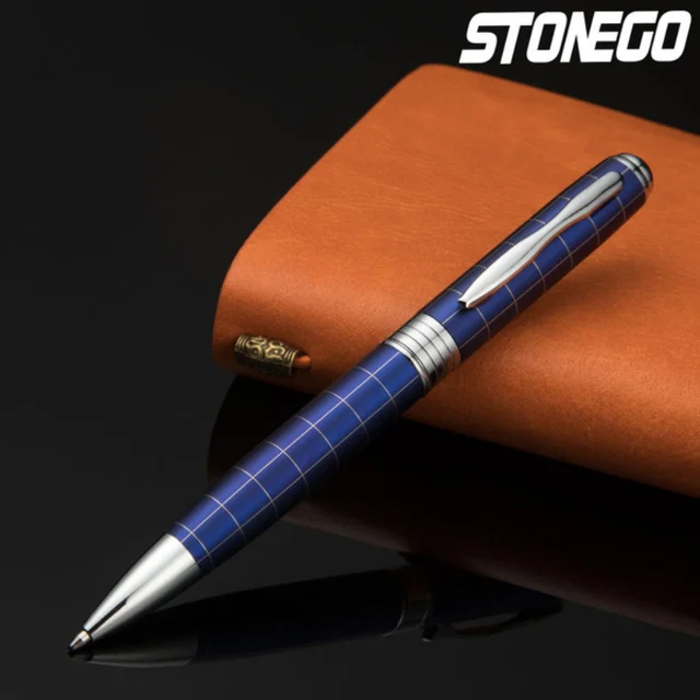 STONEGO Metal Ballpoint Pen, Medium Point 1mm Smooth Writing Premium Plating Lacquer Barrel Twist To Open Retractable Pens 1