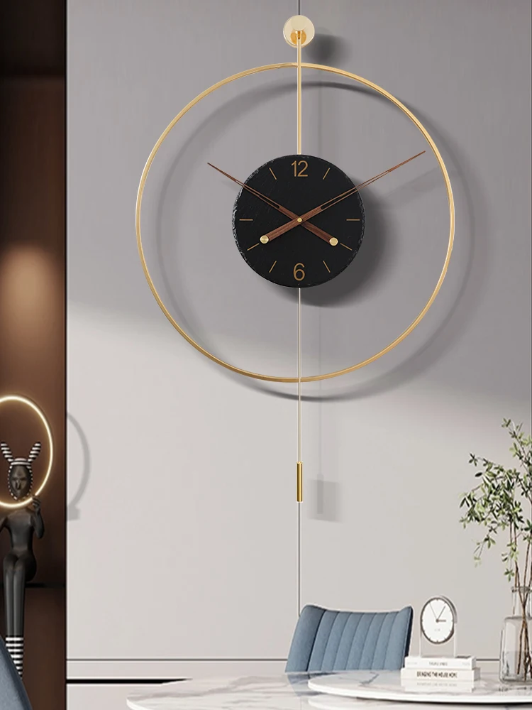 

Modern minimalist living room clock, minimalist decoration, creative art, fashionable clock, wall hanging, 2023 new internet cel