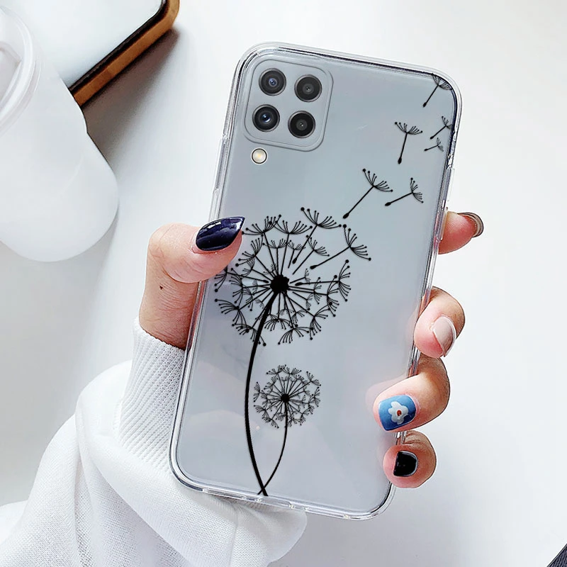 Floral Silicone Transparent Soft Phone Case with TPU Flower Design