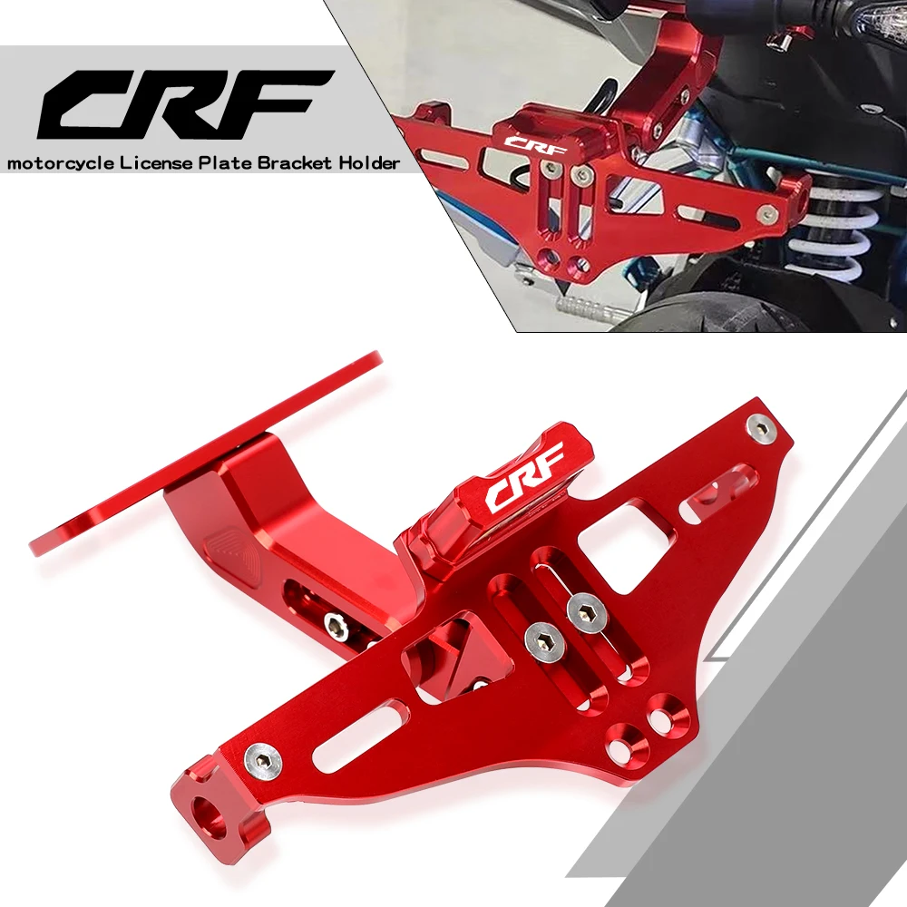 

Adjustable Tail Tidy Rear License Plate Holder With Led Light For Honda CRF 1000L 1100L AfricaTwin 150 230 Motorcycle Universal