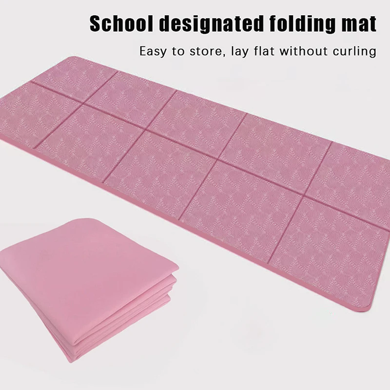 4mm Tpe Folding And Portable Yoga Mat Dual-Sided Non-Slip Surface Exercise Mat Fitness Tasteless Pilates Workout Gym Mats
