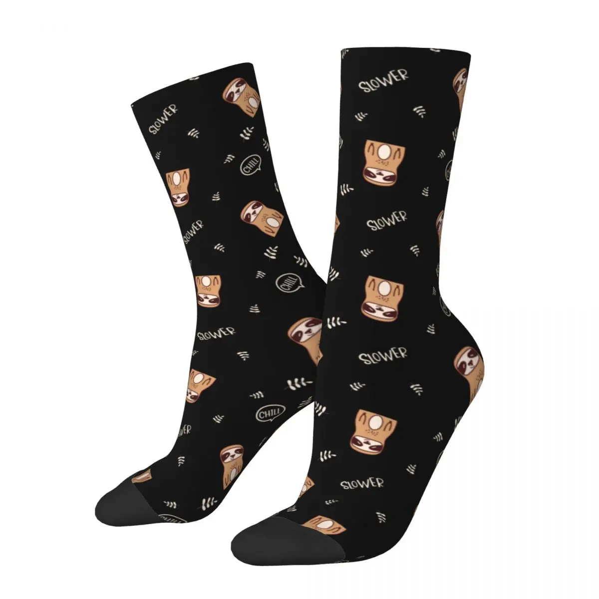 

Fashion Male Men Socks Casual Anything You Can Do I Can Do Slower Lazy Sloth Sock Women's Sock Spring Summer Autumn Winter