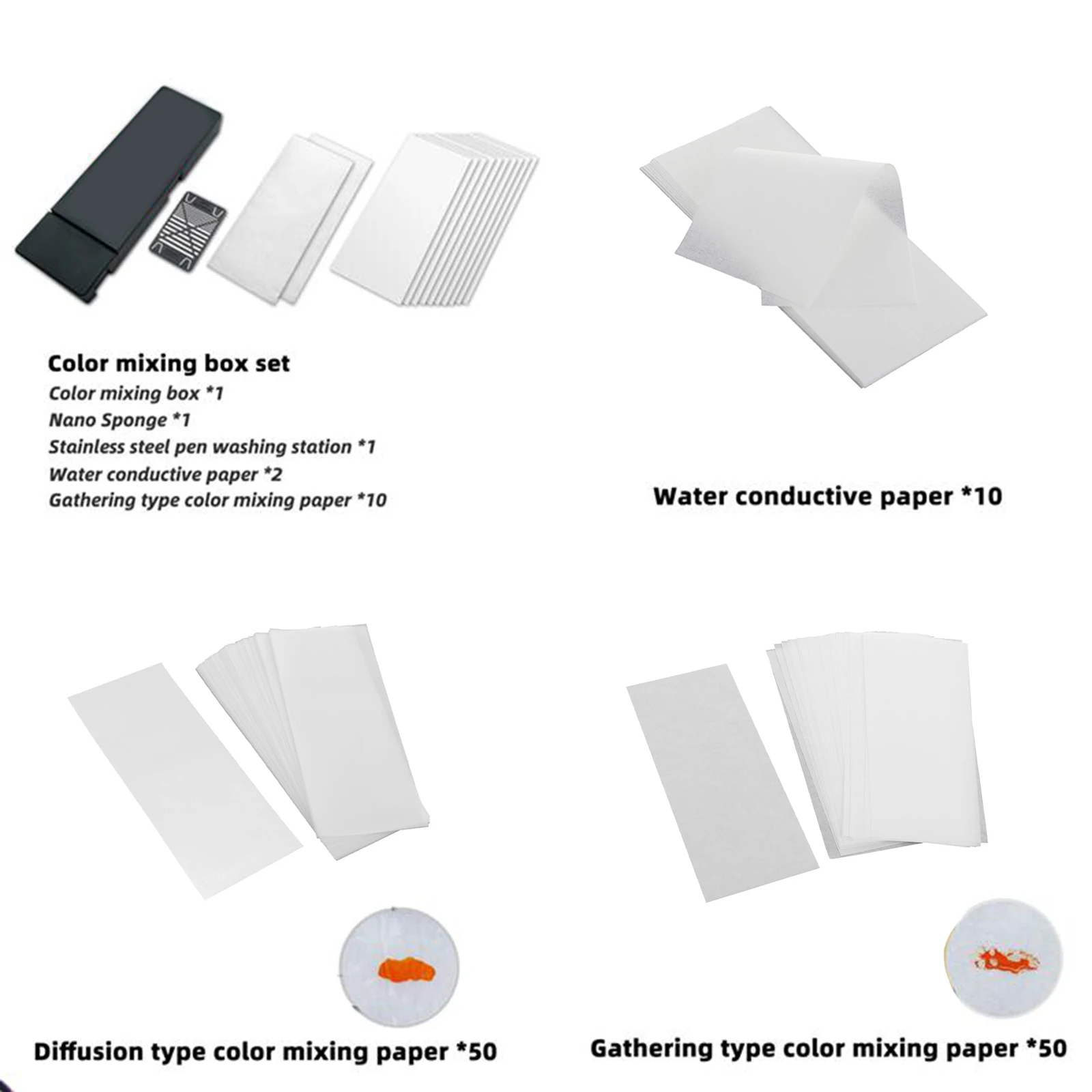 Wet Palettes Paint Palettes And 10 Acrylic Palettes Paper for Model Paint Paint Tray palettes Paint Holder 2