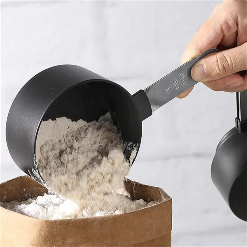 Plastic Measuring Cups & Spoons Set with Stainless Steel Handles (4/8 Pcs) 3