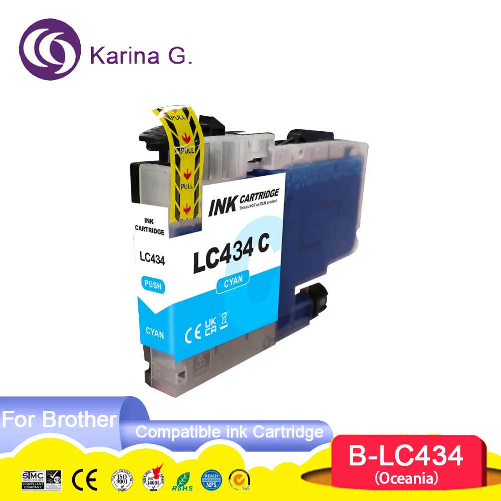 Standard capacity LC434 LC 434 Premium Color Compatible inkjet Ink Cartridge For