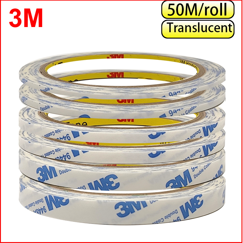 2mm~5mm~10mm Original 3M Double Sided Adhesive Tissue Tape for iphone samsung huawei phone Screen LCD LED Display Fix (white)