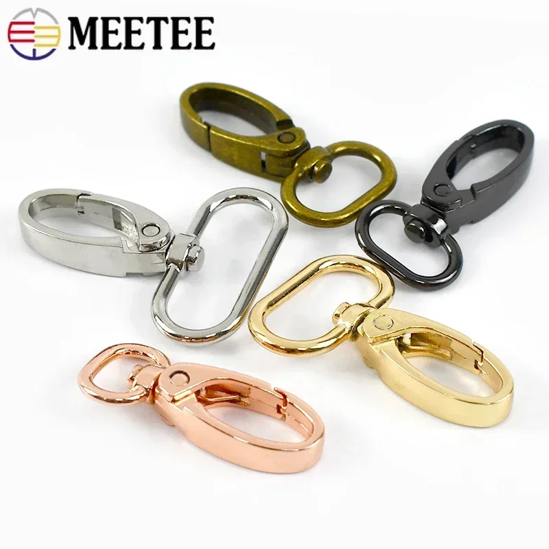 Metal Bag Buckle 10/20Pcs 20/26/32/38mm Metal Bags Strap Buckles Lobster Clasp Collar Carabiner Snap Hook DIY KeyChain Bag Part Accessories