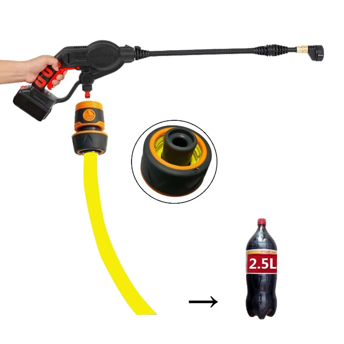 Car Wash Hose Connector Waterstop Fast Water Stop Joint Adapter For 1/2