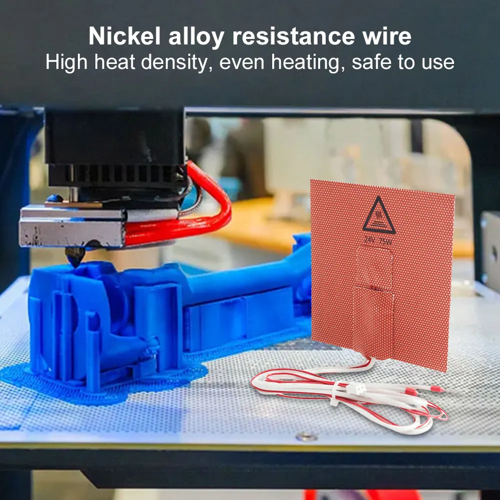 3D Printer Heater Pad with NTC 100K Thermistor 3D Printer Heating Mat 24V 75W Heater Pad Plate for VONON 0.1/0.2 3D Printer