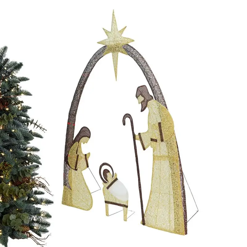 

Christmas Nativity Scene Decor Nativity Holy Family Scene For Outdoor 5 Ft Holy Family Nativity Scene Nativity Scene Decoration