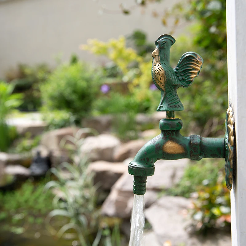 Outdoor Decorativ Garden Faucet Animal Shape Bibcock Solid/Antique Brass Tap Washing Mop/Garden Watering Animal 3D Faucet