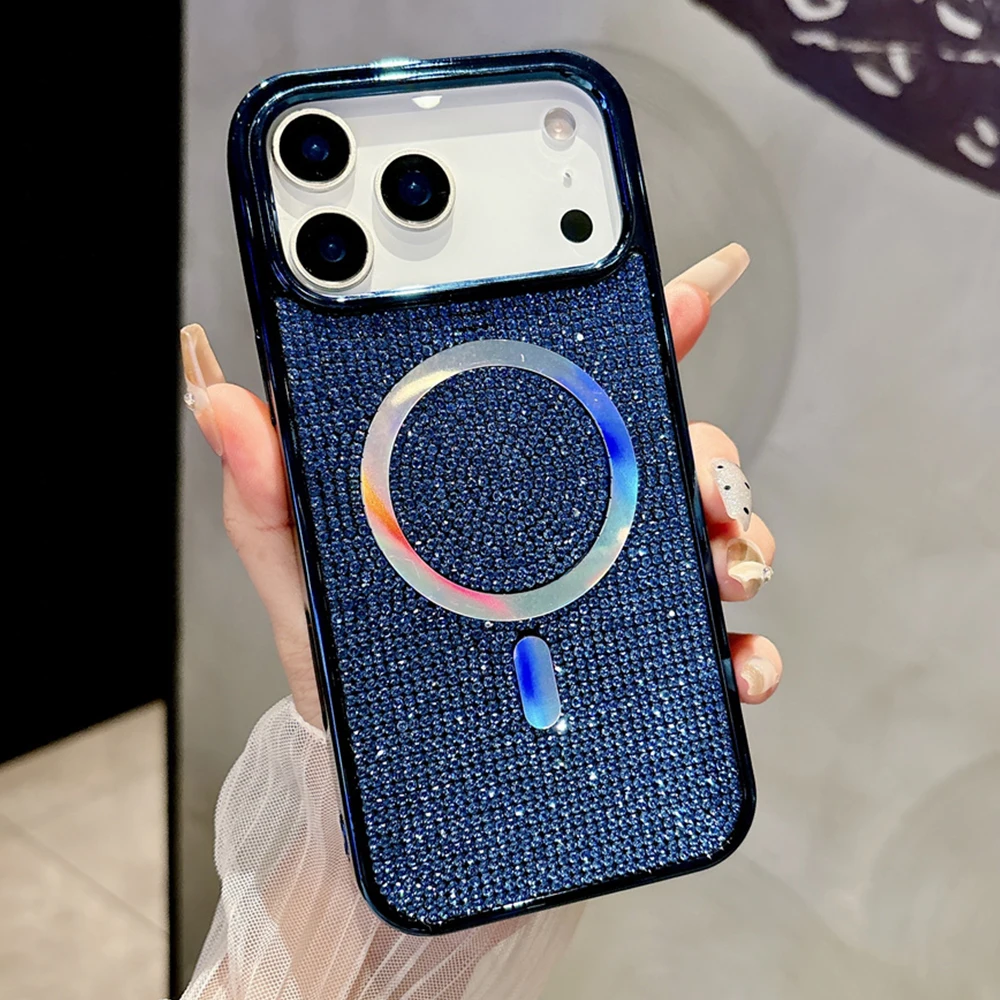 Diamond Bling Glitter Magnetic Wireless Charging Phone Case