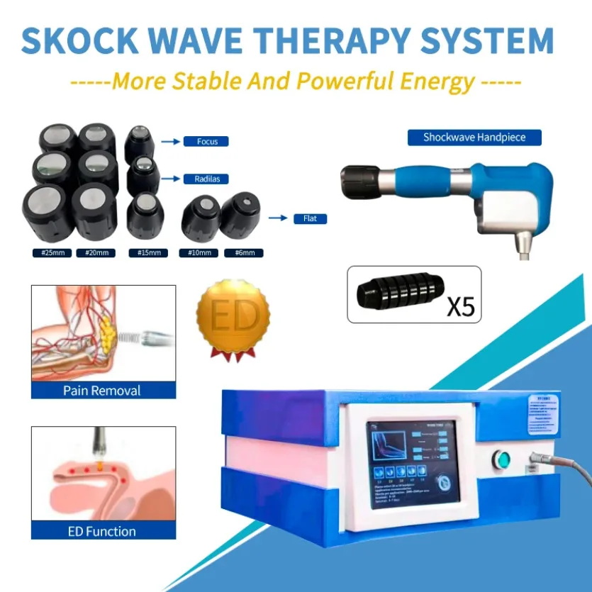 

Health Gadgets Pressure Wave Acoustic Radial Shock With 8Bar Therapy Cellulite Reduction Machine For Weight Reduce