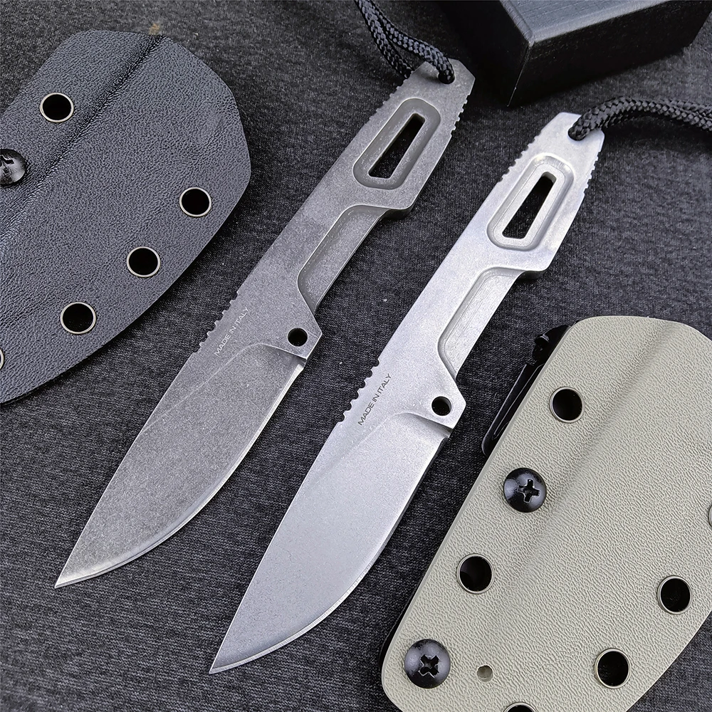 

SATRE Fixed Blade Knife Small Outdoor Tactical Hunting Tools D2 Steel Survival EDC Pocket Knives Self Defense Gift K Sheath