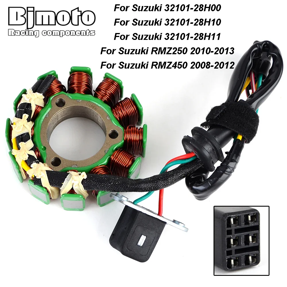 

Generator Stator Coil For Suzuki RMZ250 2010-2013 RMZ450 2008-2012 32101-28H00 32101-28H10 32101-28H11