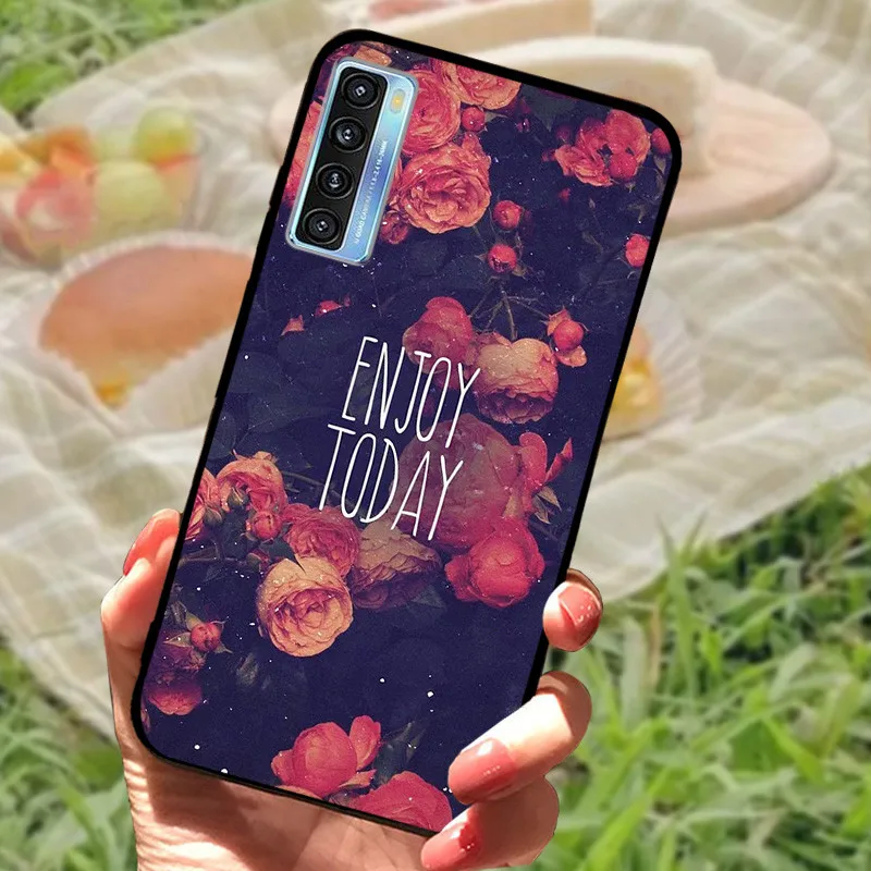 Elegant Black Marble Silicone Soft Case - Protective Bumper Cover