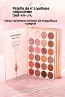 Le livre magique de maquillage contient un fard à paupières, un brillant à lèvres, un fard à joues en poudre, un cadeau idéal pour les femmes dans les fêtes de vacances. 2