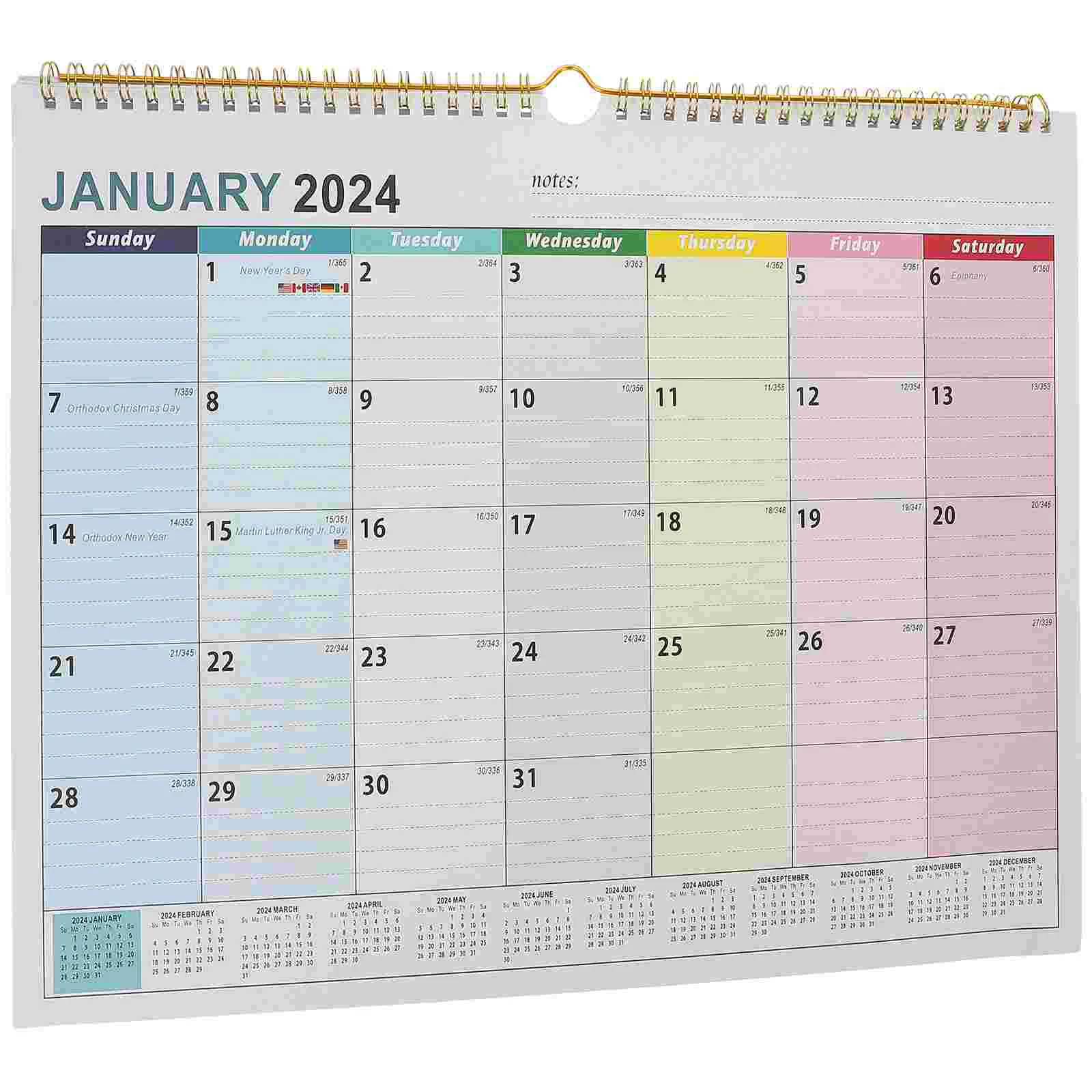 2024-2025 Wall Calendar Hanging Schedule From Jan. 2024- Jun. 2025 Table Planner New Year Home Office