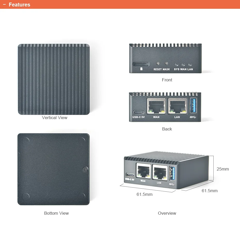 NanoPi R3S LTS & Combo 2GB LPDDR4X RAM & 0GB/32GB eMMc, RK3566, Quad Cortex-A55, Duoble GMB LAN, Rockchip OpenWRT, U-boot, Ubuntu-Core single board computer