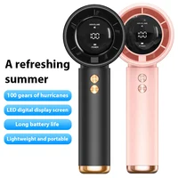Portable Handheld Fan Air Cooler LED Display Rechargeable High-Speed Turbo Fan Mini Electric fan Outdoor Travel Hand Cooling fan