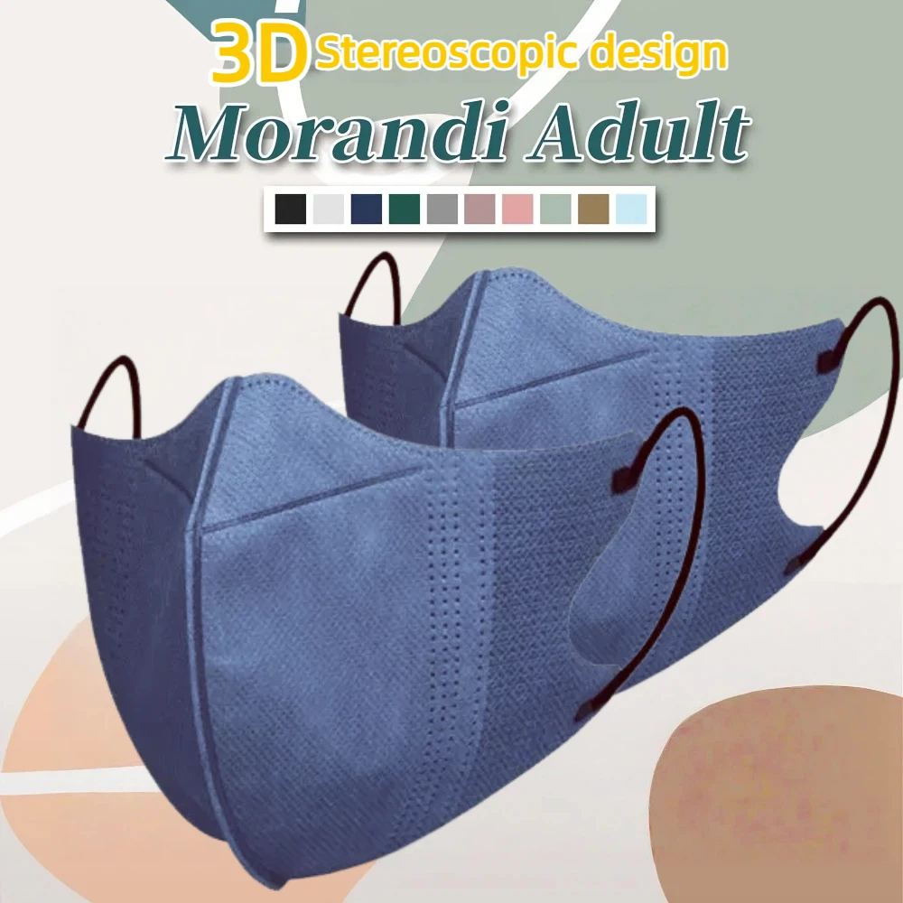 Vibrant 3D Disposable Face Masks - 4-Layer Protection with Enhanced Comfort Design, Ideal for Everyday Use and Bulk Purchase