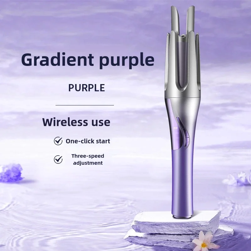 Portable 32mm Large Wave Lazy Curler with Wireless Charging and Automatic Dormitory Electric Curler