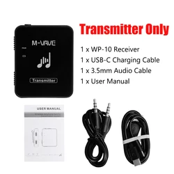 Wireless Ear Back Receiver - Rechargeable Receiver for Earphone Monitor System (WP - 10 Transmitter)