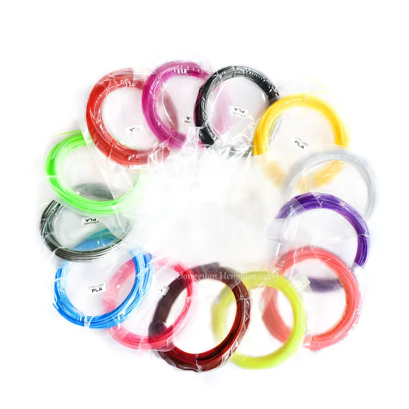 10m Pack 3D Pen Special 1.75mm PLA Filament 3D Printing Material Printer 24 Color Refills Modeling Stereoscopic No Pollution