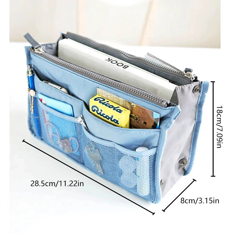 Multifunctional Bi-fold Storage Bag Double Zipper Large Capacity Storage Arrangement Makeup Toiletries Large Classification Bag storage bag