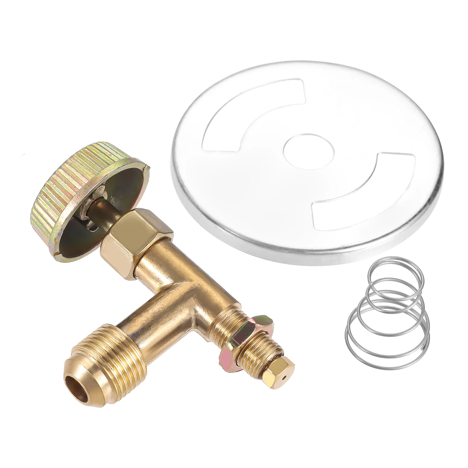 Brass Propane Gas Control Valve 3/8" Male Flare Thread M10X1 Metric Thread for Camping Stove DIY Easy Grill