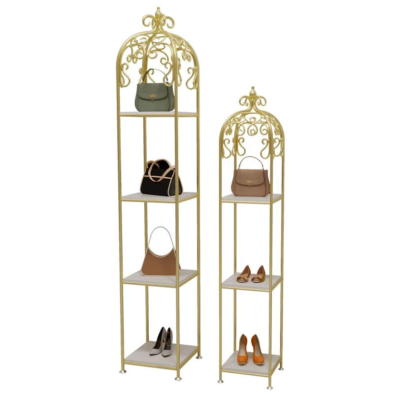 

YY Multi-Layer Living Room Bookcase Floor Light Luxury Storage Rack Indoor Storage Rack