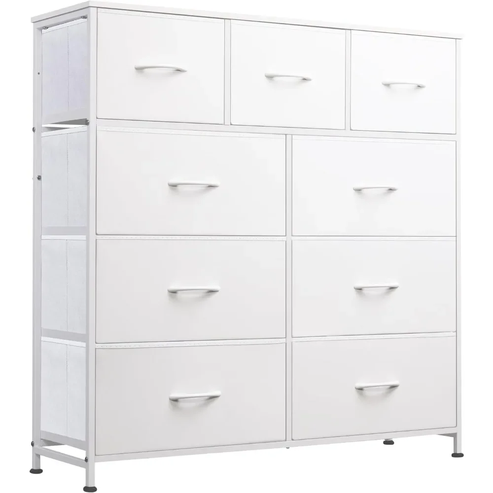 9-Drawer Dresser, Fabric Storage Tower for Bedroom, Hallway, Closet, Tall Chest Organizer Unit for Bedroom with Fabric Bins 2