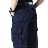 Pantalon Cargo tactique pour hommes, salopette en coton, pantalon de travail en plein air, grande taille, vêtements de randonnée camouflage, poches multiples, 2025 2