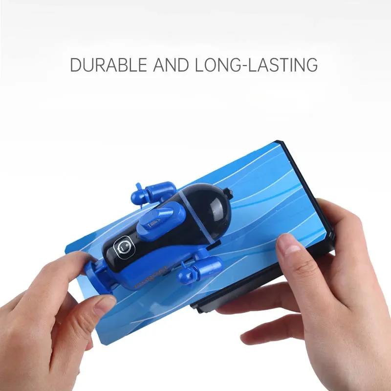 Mini Wireless Four Channel Remote-Controlled Submarine Boat Double Helix Power Rechargeable RC Underwater Toys 4