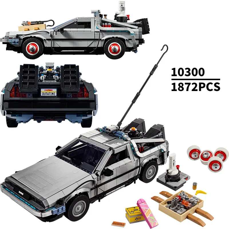 

10300 Back to the Future Time DMC-12 Machine Sport Car Building Blocks Fit Bricks Toys for Children Chritmas Gift Set