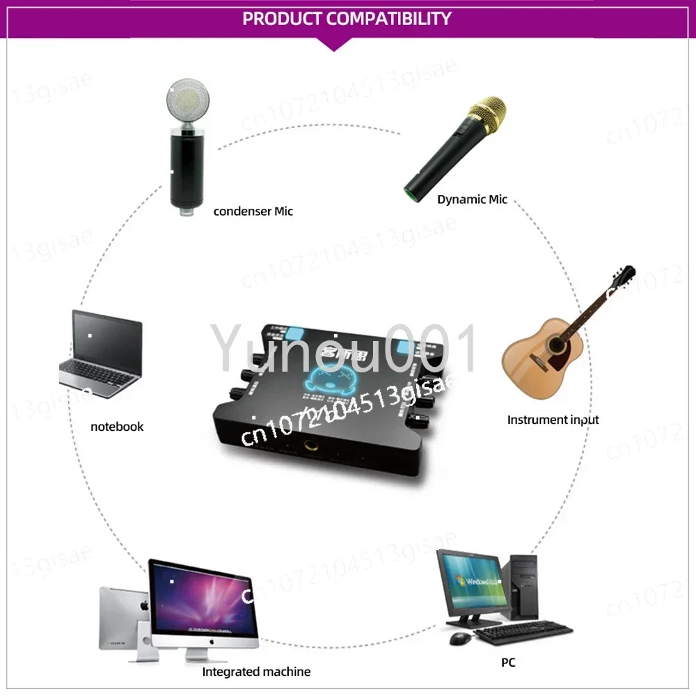 DTM・DAW Sound Card K10 K10 Recording Studio Sound Card Audio USB External Computer