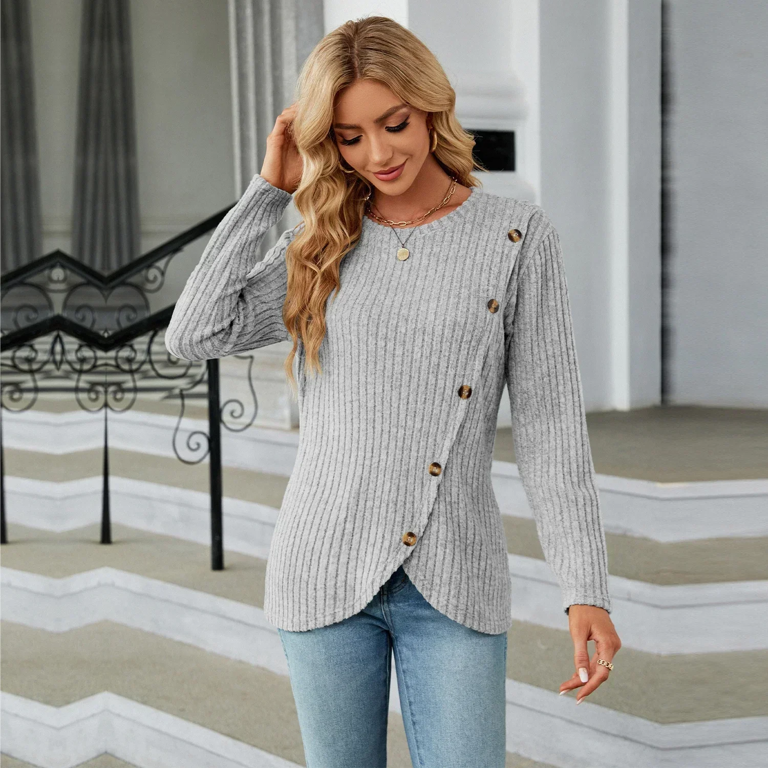 

Women's Sweater Autumn Woman Clothing Knit Pullovers For Women Elegant Knitwears Black Long Sleeve Top Female Clothes