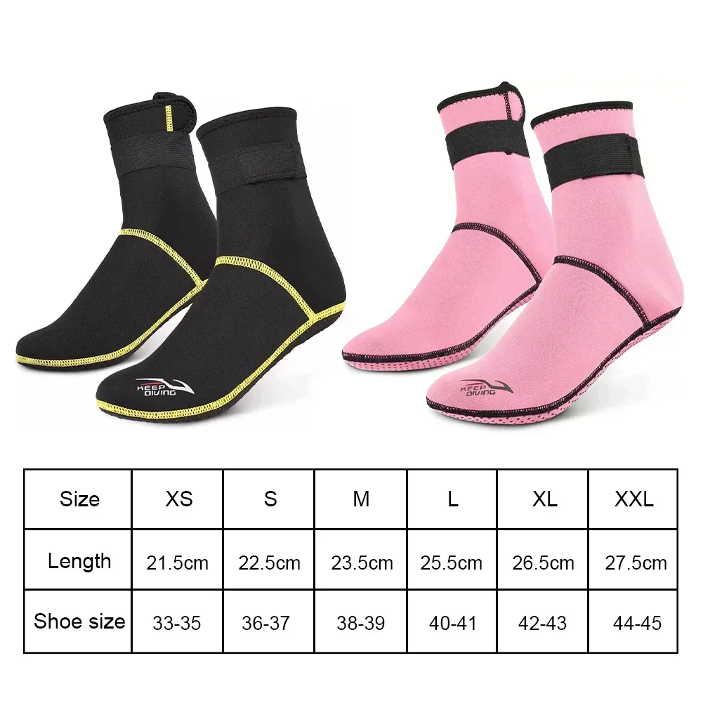 Diving Socks 3mm Neoprene Beach Water Socks Thermal Wetsuit Boots Anti Slip Diving Socks for Rafting Snorkeling Sailing Swimming