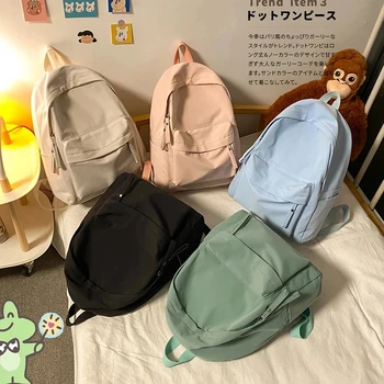 Zaino in tela alla moda per donna Borsa a tracolla da scuola antifurto per ragazze adolescenti Zaino da scuola femminile di nuovo stile