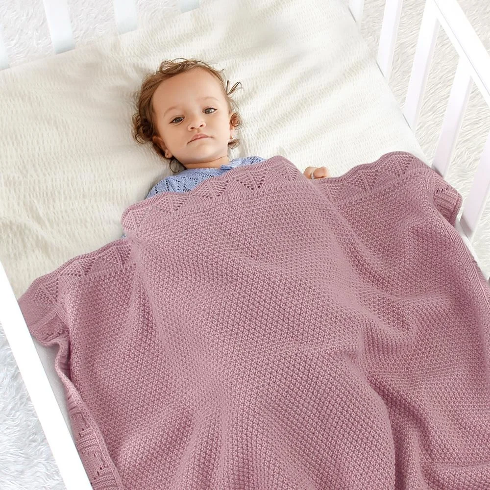 

Baby Blankets Knitted Newborn Soft Warm Swaddle Wrap Sleep Sacks 100*80cm Kids Bath Towels Children Outdoor Stroller Accessories