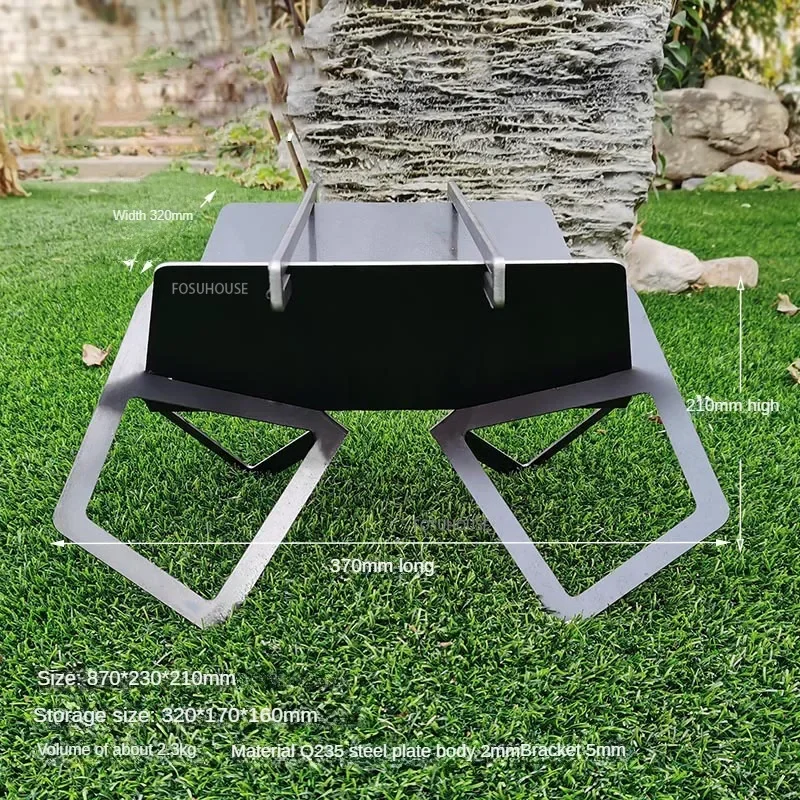 Portable Fire Pits Bonfire Outdoor Furniture Outdoor Small Lightweight Metal Campfire Rack Camping Grill Stand Garden Heaters