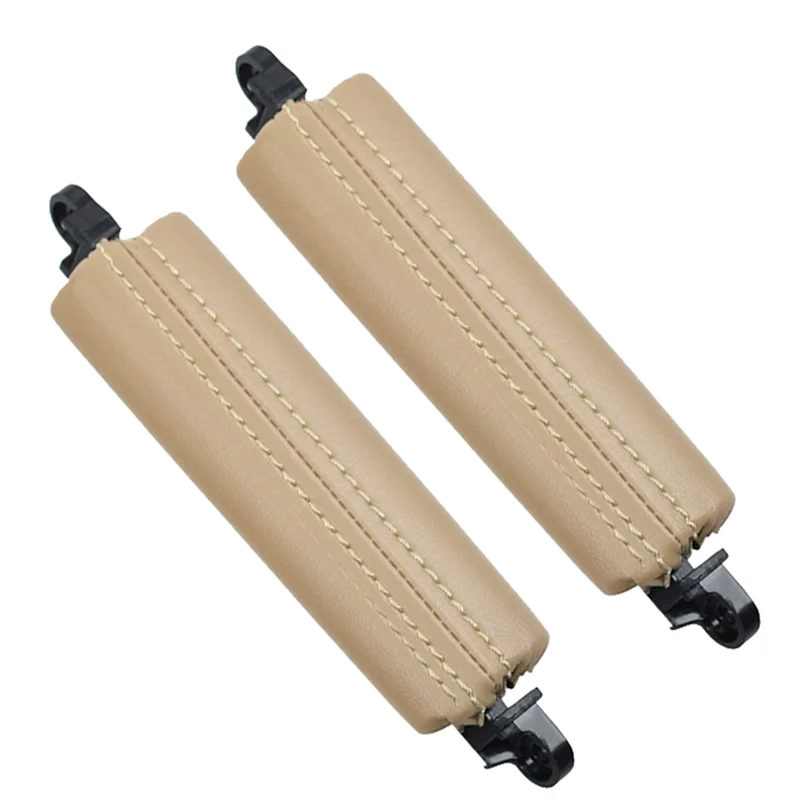 

2PCS Car Front Door Handle Pull Trim PU Leather 7L6867161 for VW Touareg 2003-2010 Side Door Handle Inner LHD RHD Beige