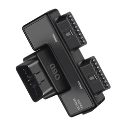 Universal 16 - Pin OBD2 Splitter Expansion Cable with DC5521 Connector (OBD 1 TO 2)