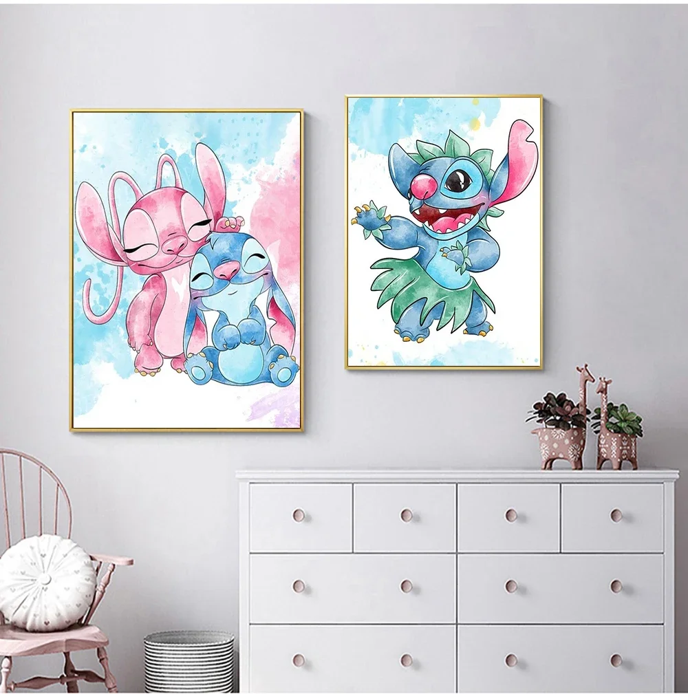Disney Stitch Diamond Painting Cartoon Children's Bedroom Decoration 5D Diy Full Round/Square Mosaic Embroidery Handmade Gift diamond painting