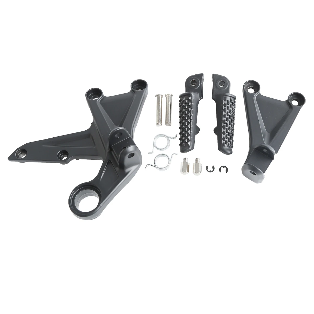 Motorcycle Front Footrest Foot Pegs Bracket Set For HONDA CBR1000RR 2008-2015,black/silver,motorcycle accessories,motorcycle footrests