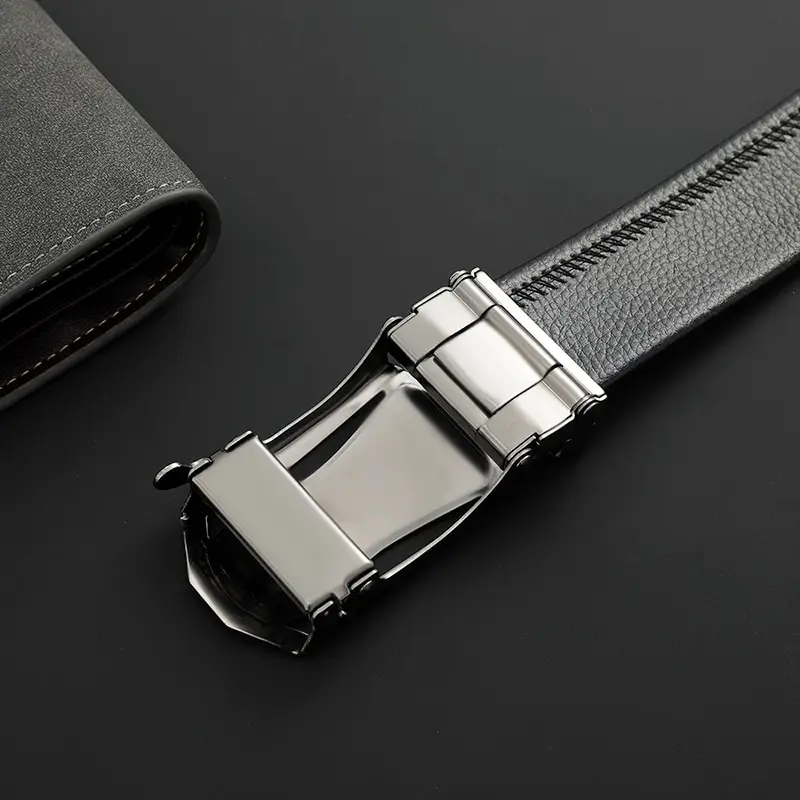 Leather Belt Pu Leather Belt Mens Belt Waist Belt 1pcs Business Sports Car Style Faux Leather With Lychee Pattern Trouser Belt